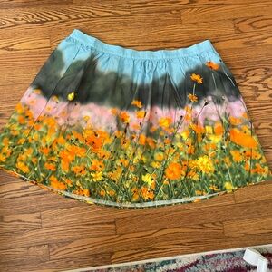 Vintage Modcloth Plus Size Photorealistic Floral Print Skirt Size 3X